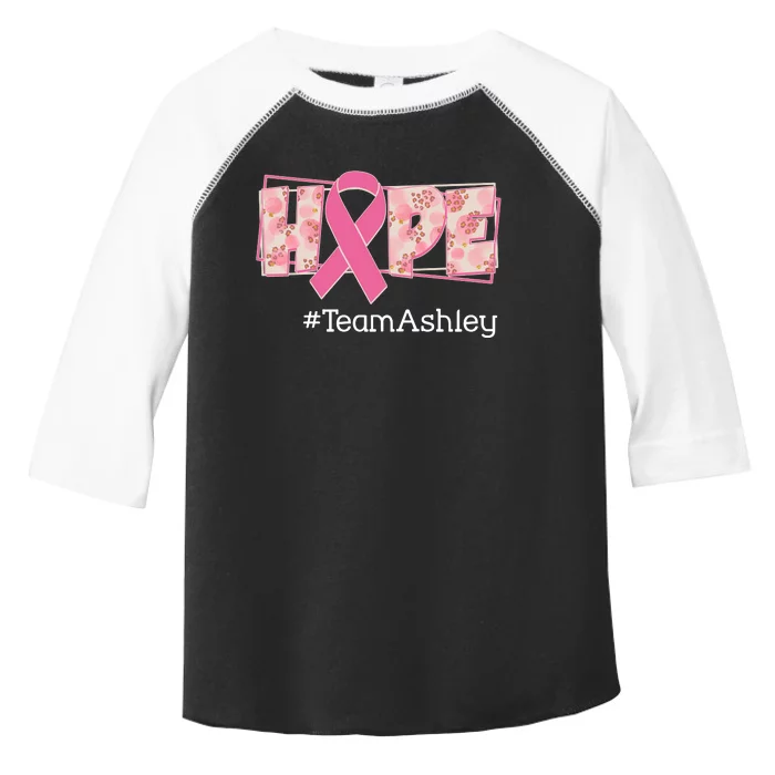 Hope Team Name Custom Breast Cancer Awareness Toddler Fine Jersey T-Shirt