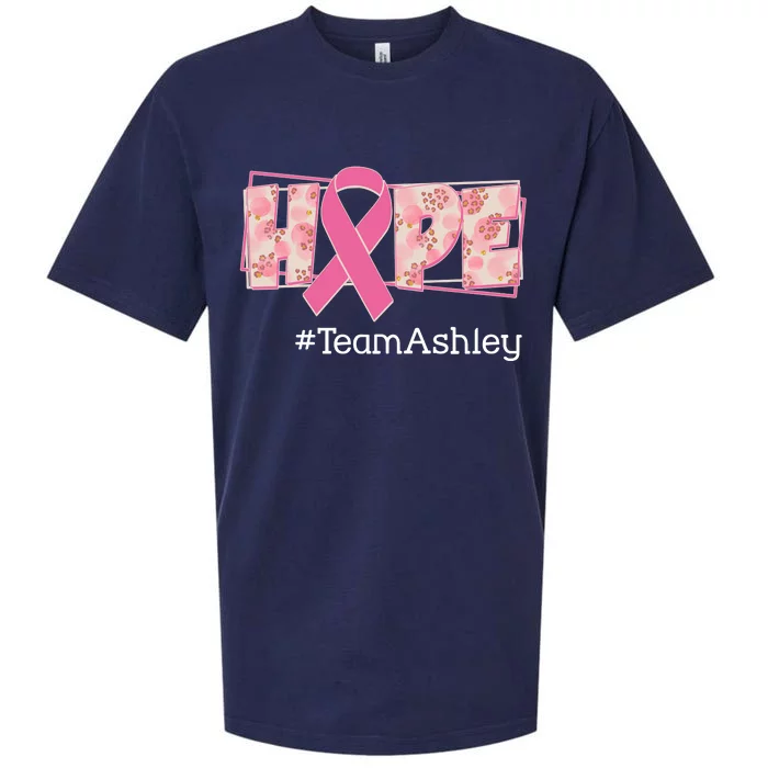 Hope Team Name Custom Breast Cancer Awareness Sueded Cloud Jersey T-Shirt