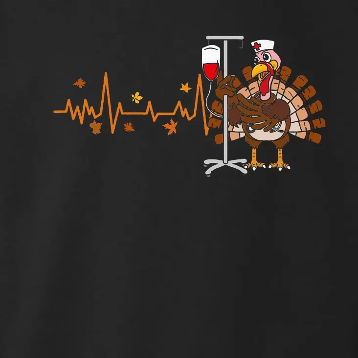 Heartbeat Turkey Nurse Thanksgiving Scrub Toddler Hoodie