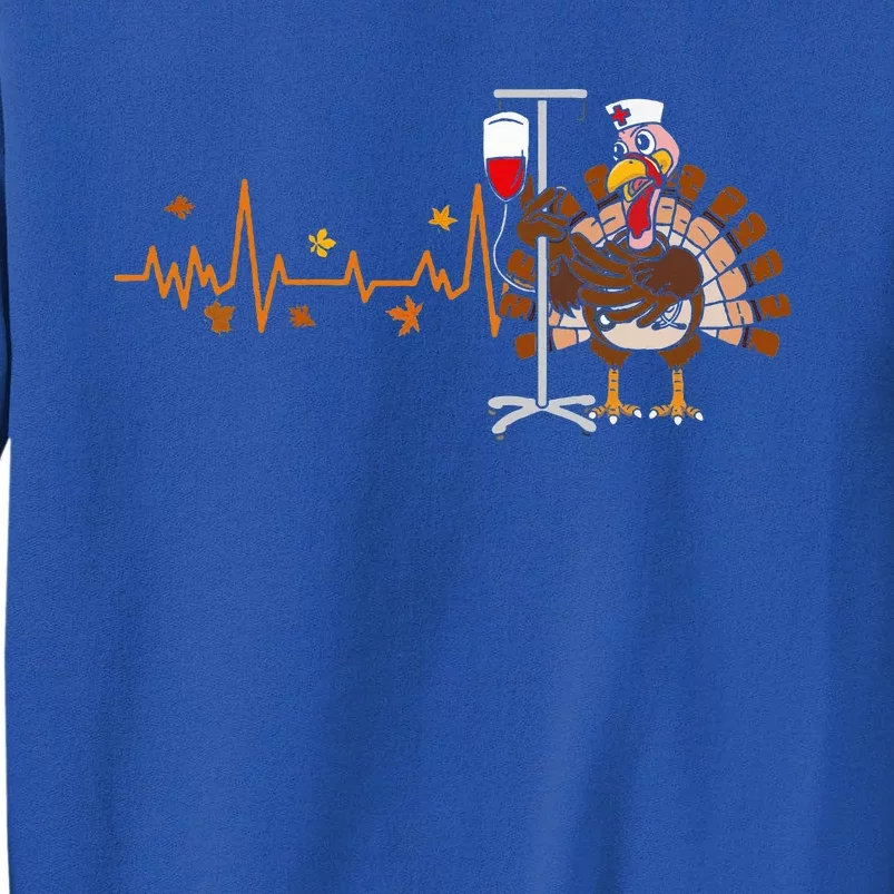 Heartbeat Turkey Nurse Thanksgiving  Fall RN ICU ER Sweatshirt