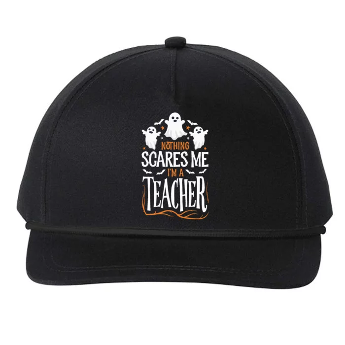 Halloween Teacher Nothing Scares Me Funny Teachers Snapback Five-Panel Rope Hat