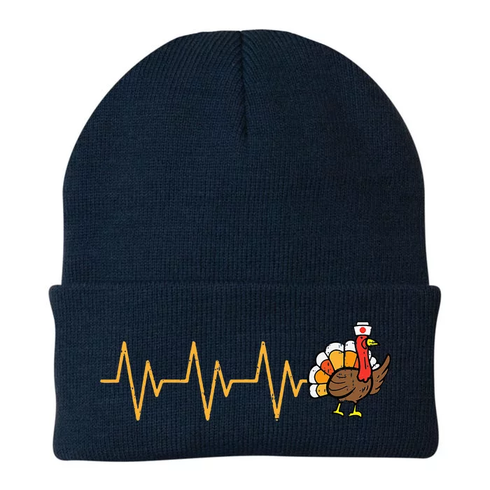 Heartbeat Turkey Nurse Thanksgiving Fall RN ICU ER Knit Cap Winter Beanie