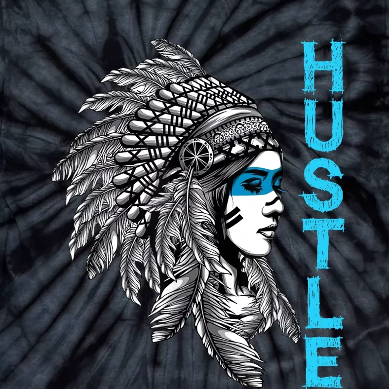 Hustle Tee Native American Indian Girl Rap Lover Christmas Tie-Dye T-Shirt