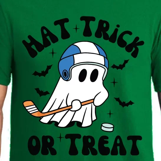 Hat Trick Or Treat Hilarious Hockey Halloween Family Pajama Set