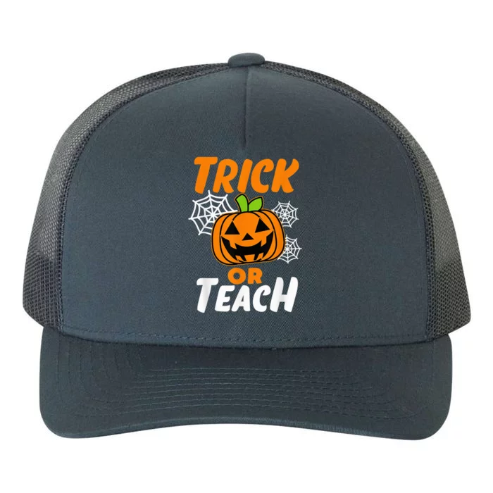 Halloween Trick or Teach Pumpkin Teacher Yupoong Adult 5-Panel Trucker Hat