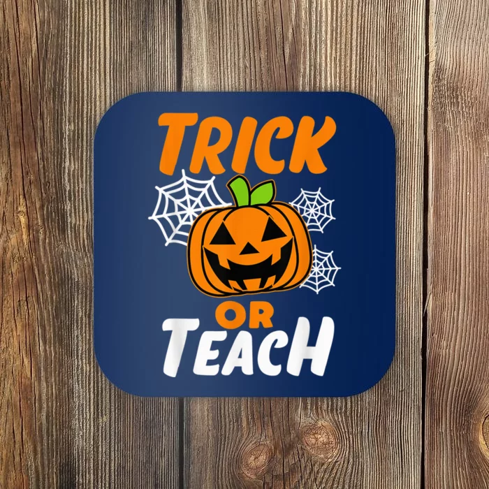 Halloween Trick or Teach Pumpkin Teacher Coaster