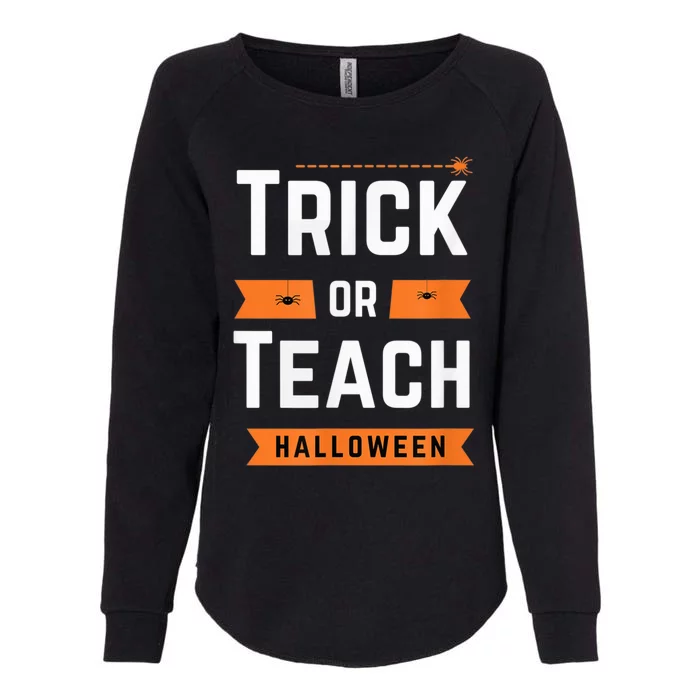 Halloween Trick Or Teach Spider Teacher  Wo Graphic Womens California Wash Sweatshirt