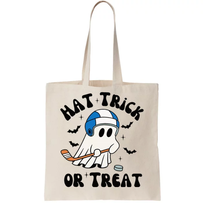 Hat Trick Or Treat Hilarious Hockey Halloween Family Tote Bag