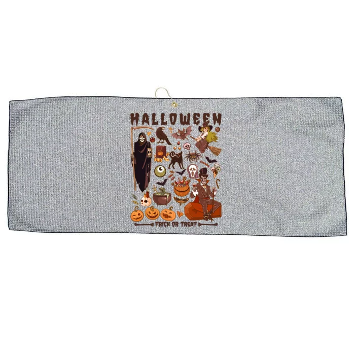 Halloween Trick Or Treat Large Microfiber Waffle Golf Towel