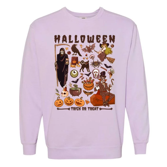 Halloween Trick Or Treat Garment-Dyed Sweatshirt