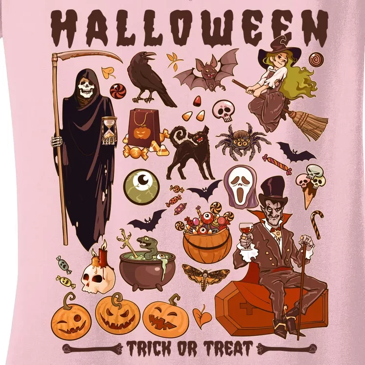 Halloween Trick Or Treat Women's V-Neck T-Shirt