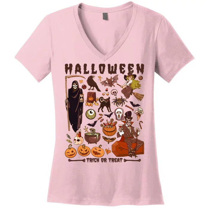 Halloween Trick Or Treat Women's V-Neck T-Shirt