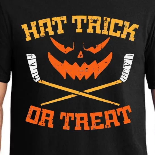 Hat Trick Or Treat Ice Hockey Halloween Boy Men Player Coach Pajama Set