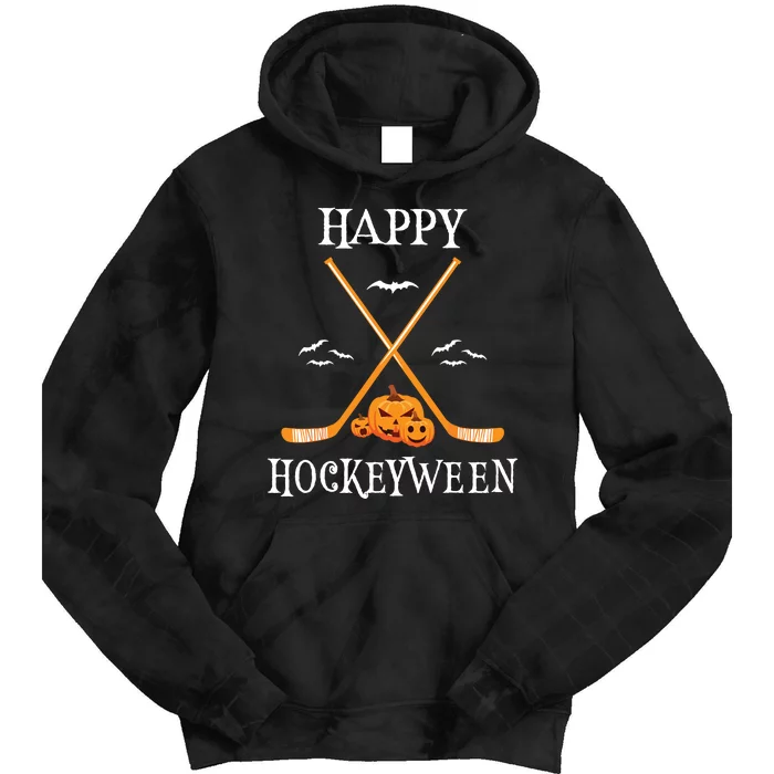 Hat Trick Or Treat Funny Hockey Halloween Costume Boyshat Trick Or Treat Fu Tie Dye Hoodie