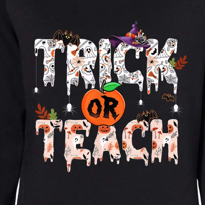 Halloween Trick Or Teach Funny Teacher Halloween Costume Womens California Wash Sweatshirt