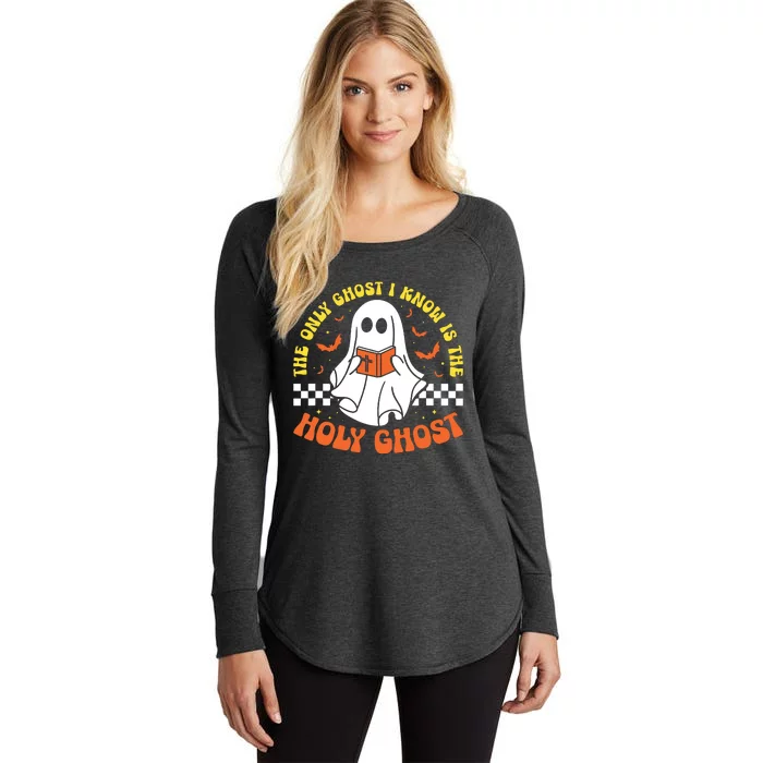 Halloween The Only Ghost I Know Is The Holy Ghost Christian Women's Perfect Tri Tunic Long Sleeve Shirt