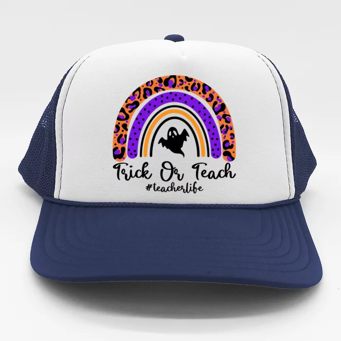 Halloween Trick Or Teach #Teacher Life Trucker Hat