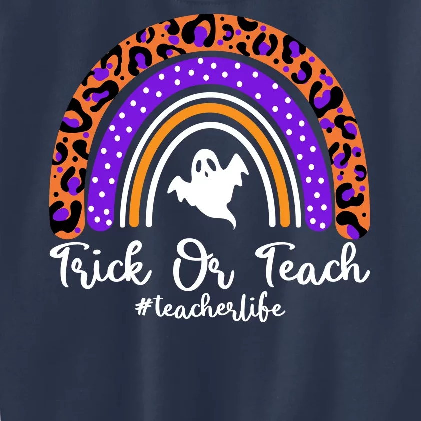 Halloween Trick Or Teach #Teacher Life Kids Sweatshirt