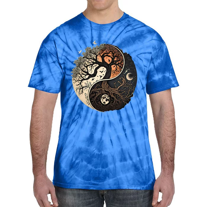 Harmonious  Tree of Life Yin Yang Tie-Dye T-Shirt