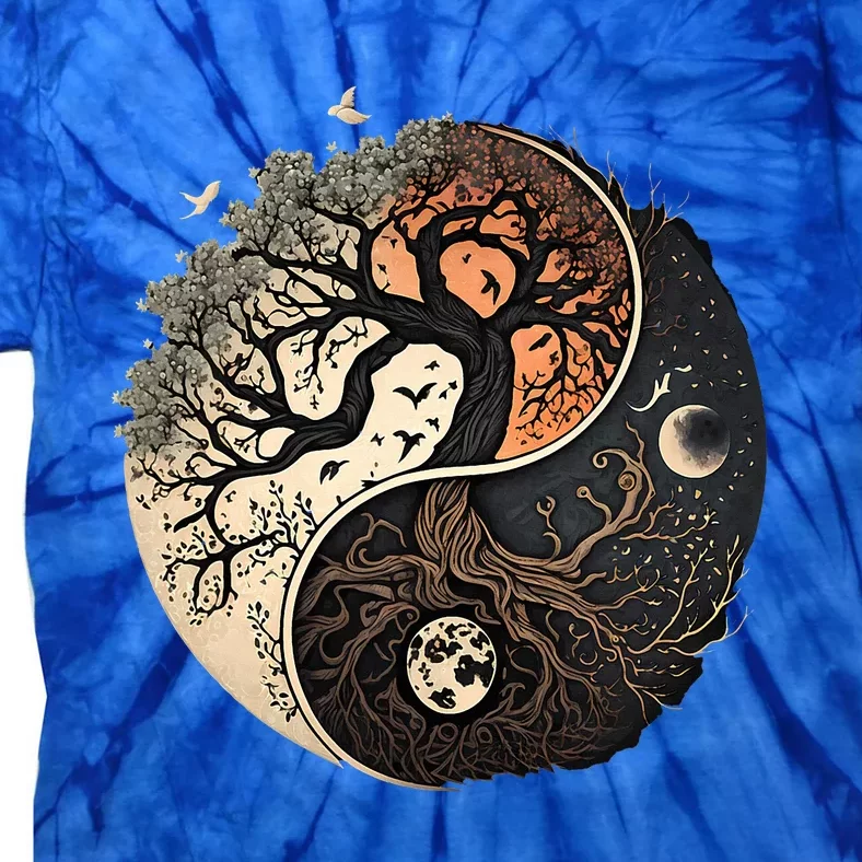 Harmonious  Tree of Life Yin Yang Tie-Dye T-Shirt