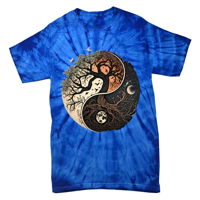 Harmonious  Tree of Life Yin Yang Tie-Dye T-Shirt