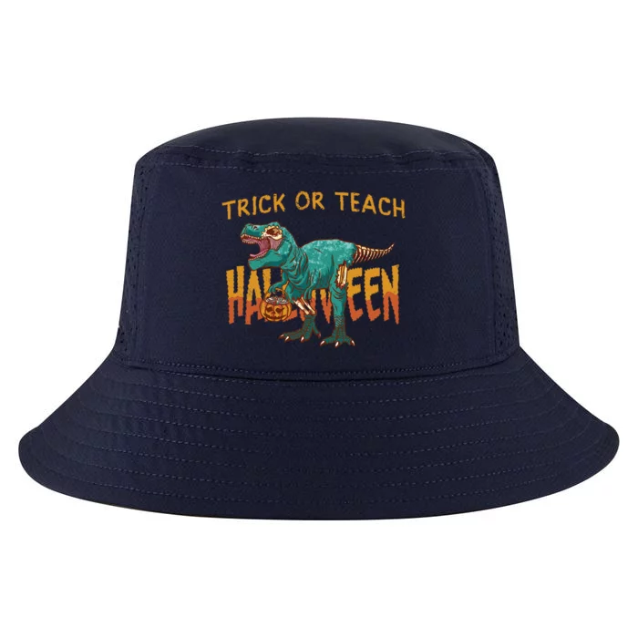 Halloween Trick Or Teach Rex Zombierex Dinosaur Skeleton Funny Gift Cool Comfort Performance Bucket Hat