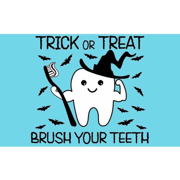 Halloween Trick Or Treat Brush Your Teeth Spooky Dentist Gift Bumper Sticker