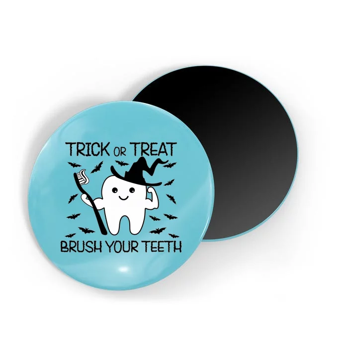 Halloween Trick Or Treat Brush Your Teeth Spooky Dentist Gift Magnet