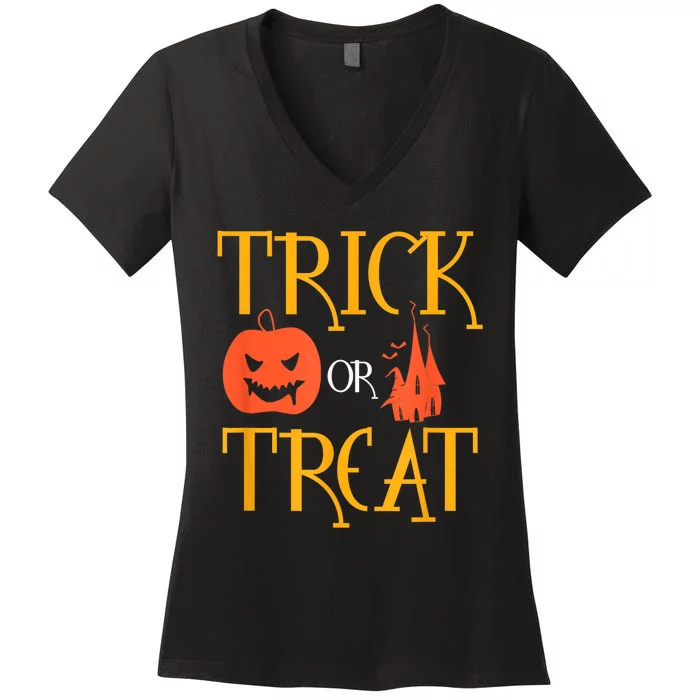 Halloween Trick Or Treat Women's V-Neck T-Shirt