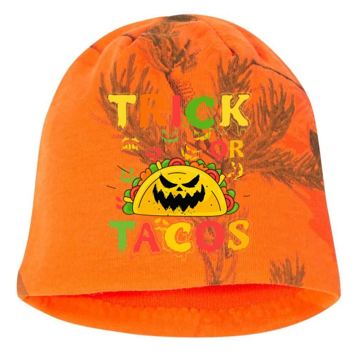 Halloween Trick Or Tacos Mexican Food Costume Kati - Camo Knit Beanie