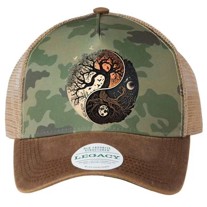 Harmonious Tree Of Life Yin Yang Legacy Tie Dye Trucker Hat