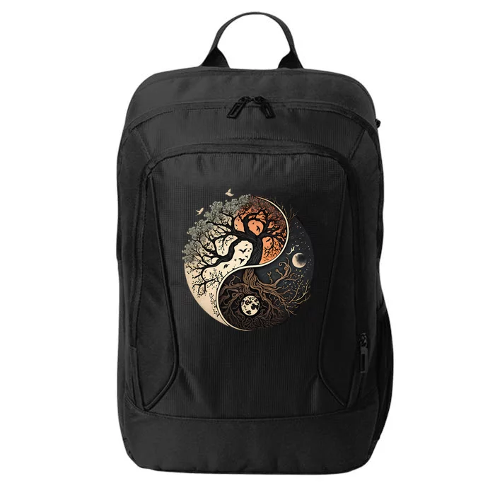 Harmonious Tree Of Life Yin Yang City Backpack