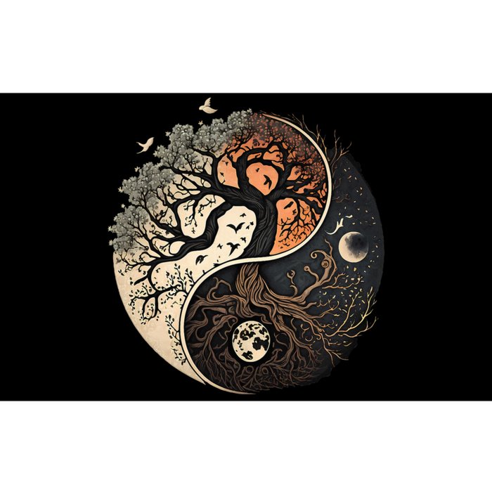 Harmonious Tree Of Life Yin Yang Bumper Sticker