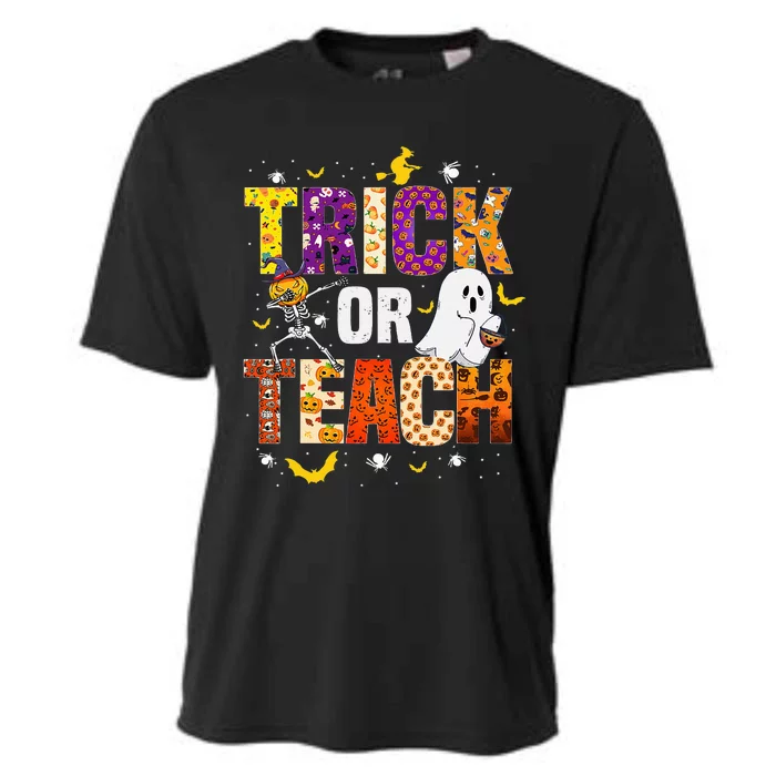 Halloween Trick Or Teach Funny Costume Teacher Halloween Cooling Performance Crew T-Shirt