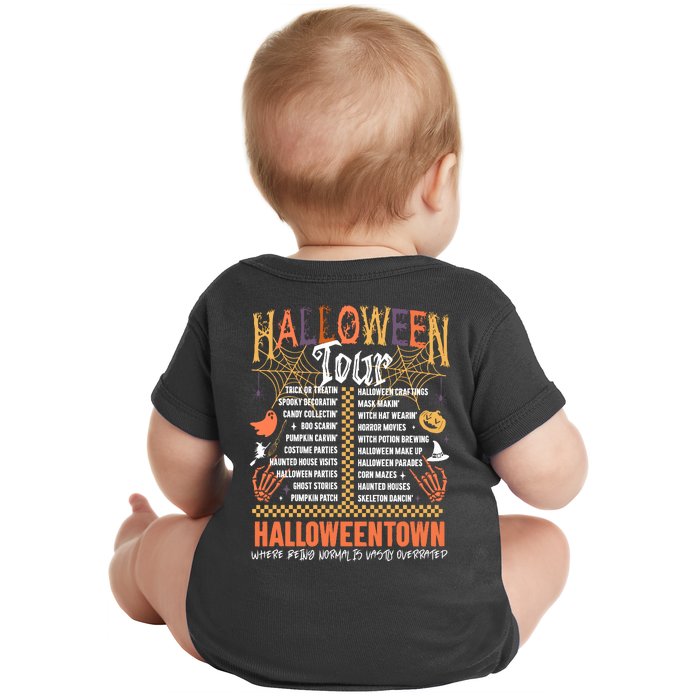 Halloween Tour Official Front And Back Front & Back Baby Bodysuit