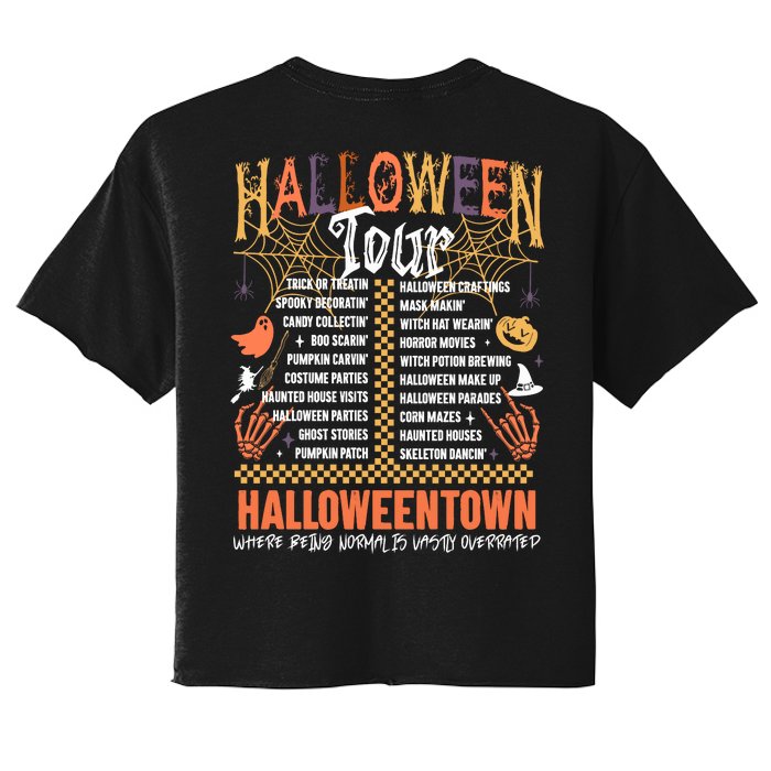 Halloween Tour Official Front And Back Front & Back Women's Crop Top Tee