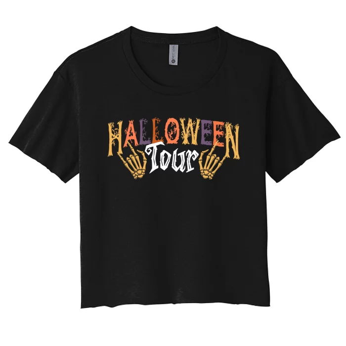 Halloween Tour Official Front And Back Front & Back Women's Crop Top Tee