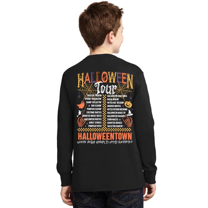 Halloween Tour Official Front And Back Front & Back Kids Long Sleeve Shirt