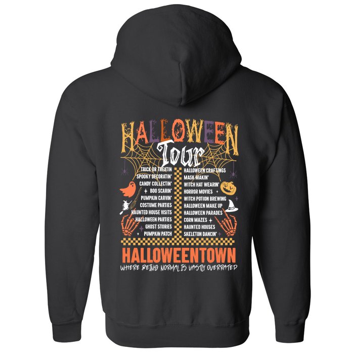 Halloween Tour Official Front And Back Front & Back Full Zip Hoodie