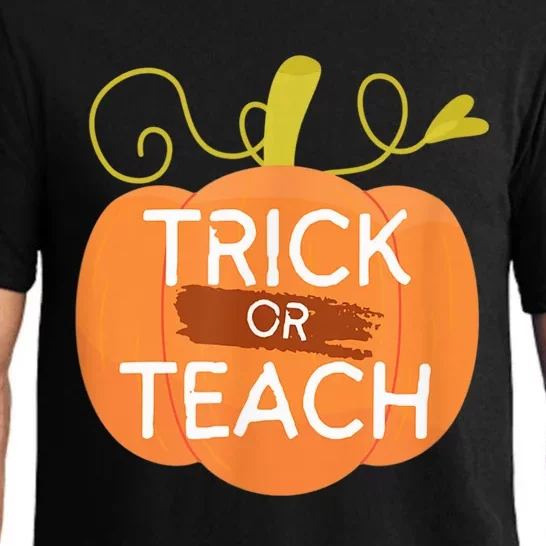 Halloween Trick Or Teach Pumpkin Teacher  Wo Graphic Pajama Set