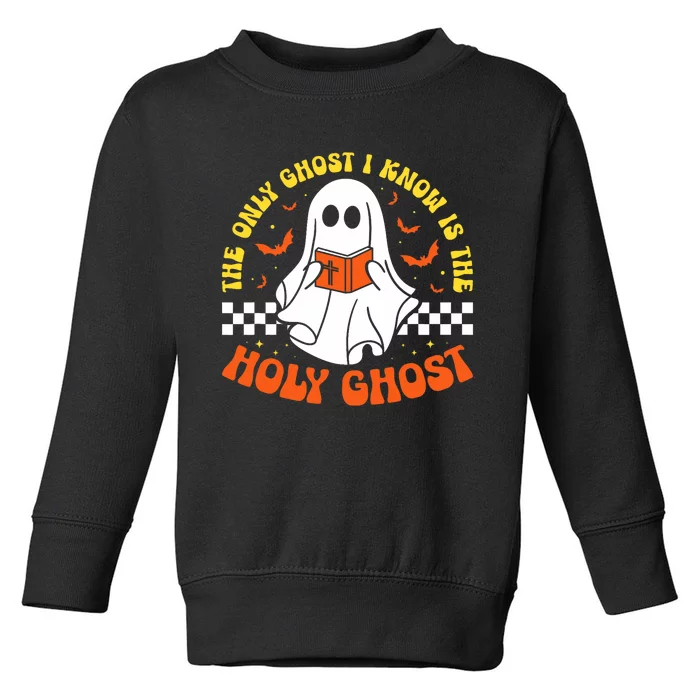 Halloween The Only Ghost I Know Is The Holy Ghost Christian Toddler Sweatshirt