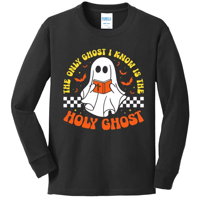 Halloween The Only Ghost I Know Is The Holy Ghost Christian Kids Long Sleeve Shirt