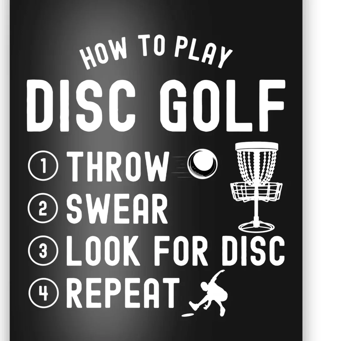 How To Play Disc Golf Funny Gift Poster