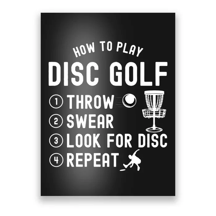 How To Play Disc Golf Funny Gift Poster