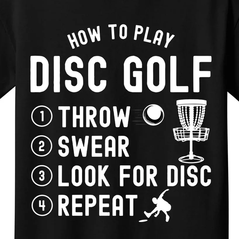 How To Play Disc Golf Funny Gift Kids T-Shirt