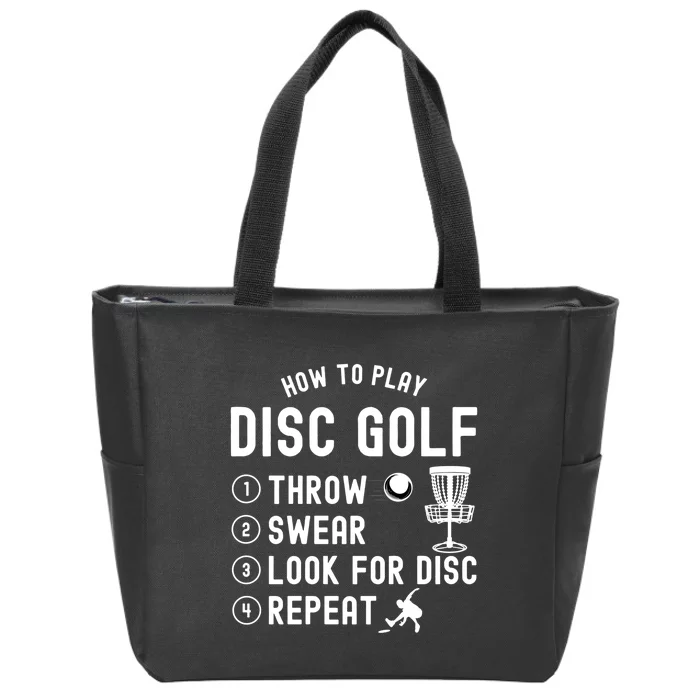 How To Play Disc Golf Funny Gift Zip Tote Bag