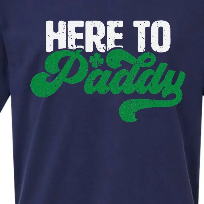 Here To Paddy Funny Saint Patrick's Day Sueded Cloud Jersey T-Shirt