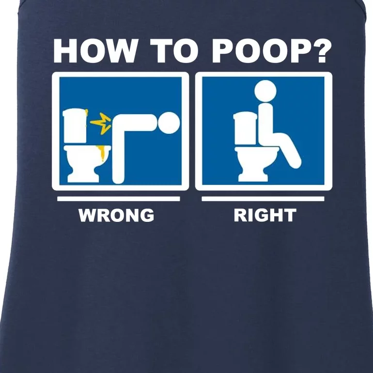 How To Poop Wrong Right Funny Meme Ladies Essential Tank