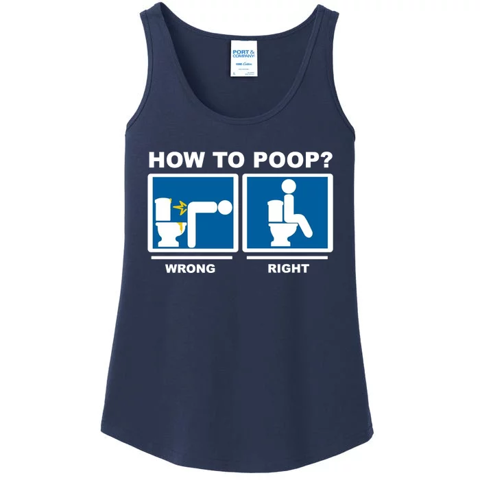 How To Poop Wrong Right Funny Meme Ladies Essential Tank