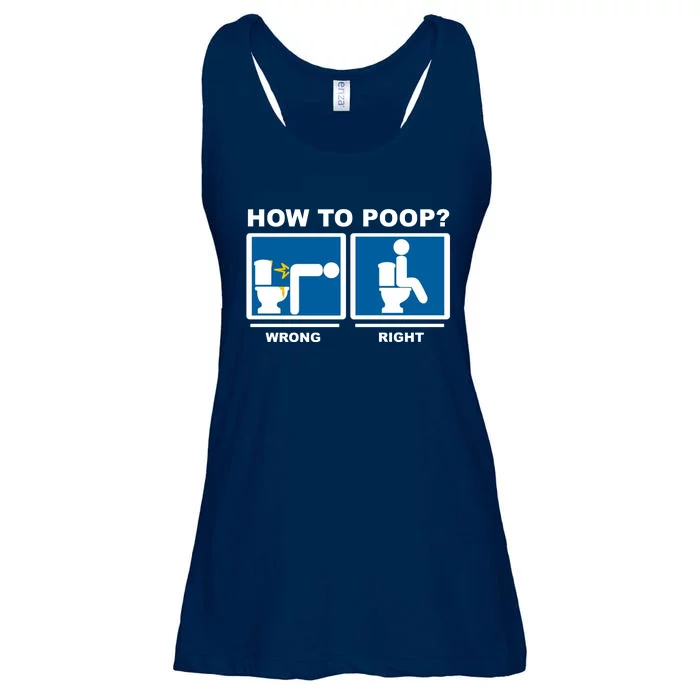 How To Poop Wrong Right Funny Meme Ladies Essential Flowy Tank